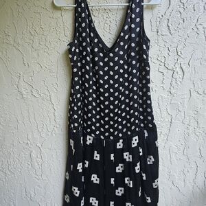 Laura Ashley Black and White Patterned Dress